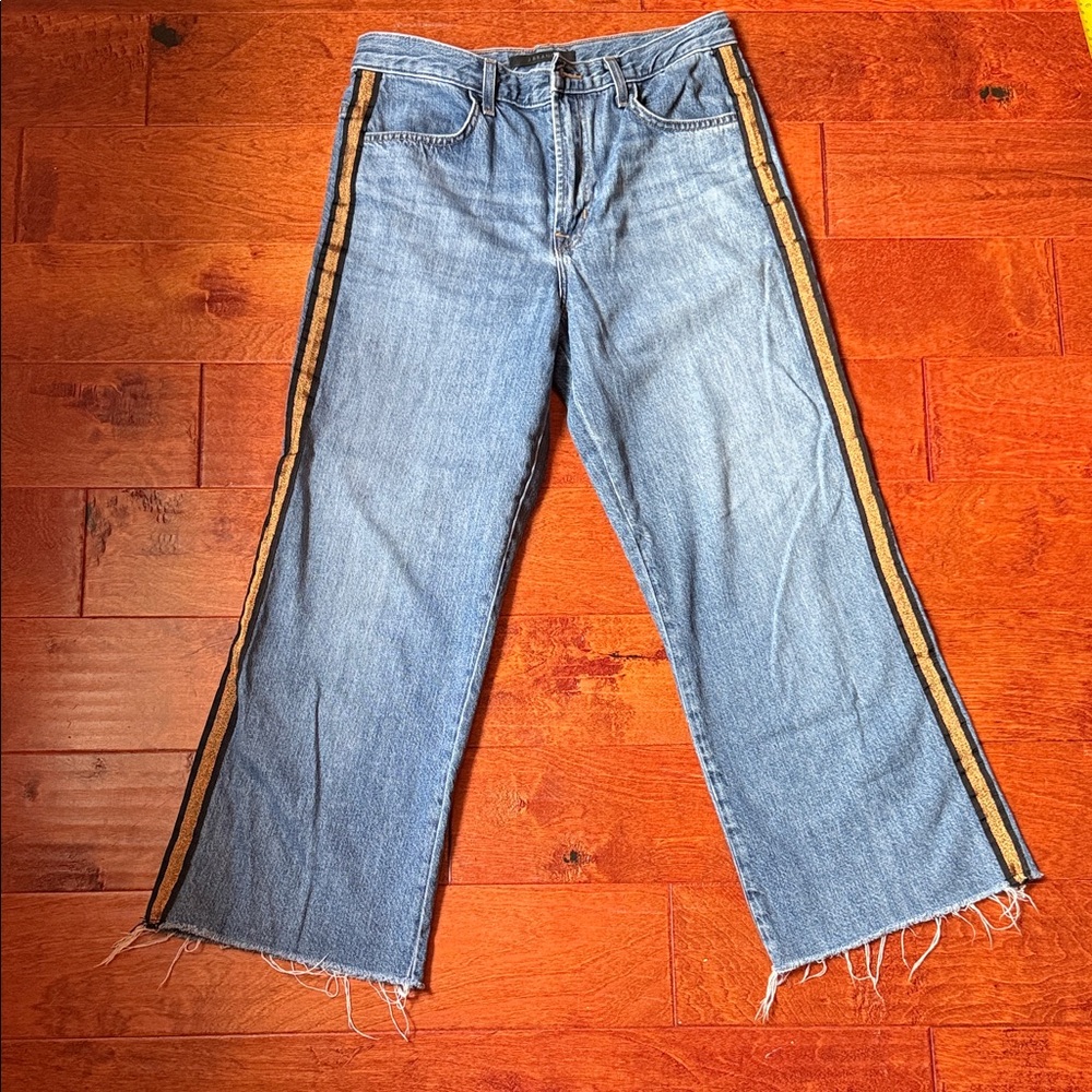 JBrand Women's Blue Jeans with Gold Stripe